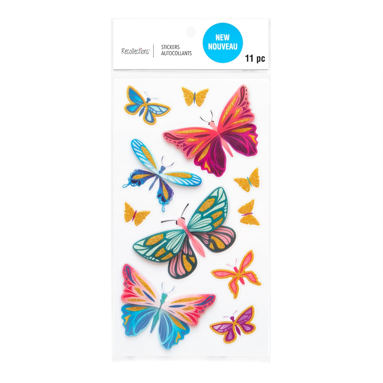 Golden Butterflies Dimensional Stickers by Recollections&#x2122;